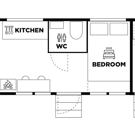Borealis Village 4 With A Nature View, Fireplace, Sauna, Kitchen